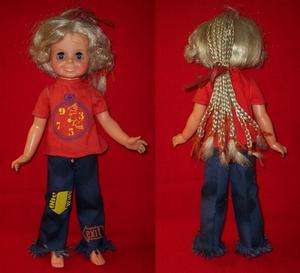 1969 Ideal CRISSY VELVET Doll 15 w Dandy Denim Outfit  