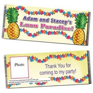  Luau and Pineapple Personalized Photo Candy Bar Wrappers 