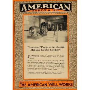   Works Pumps Chicago Mill & Lumber   Original Print Ad