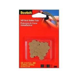  Scotch Self Stick Rubber Pads Cabinet & Drawer Tan 24pc (3 