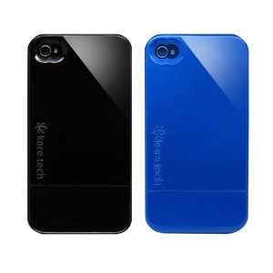  2pcs Set (Black + Blue) KoreTech (TM) Apple iPhone 4 and 
