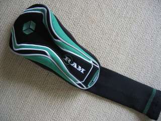 RAM CUBED GREEN & BLACK DRIVER HEADCOVER HEAD COVER   NEW  