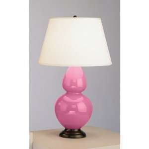 Robert Abbey 1608X Double Gourd   Table Lamp, Schiaparelli Pink Glazed 