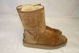 UGG MODEL CLASSIC SHORT 5825 WOMENS 7 BROWN SUEDE LEATHER & SHEEPSKIN 