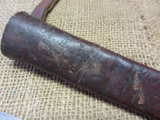 Vintage Wood Fishing Knife & Leather Sheath > Finland Old Antique Fish 