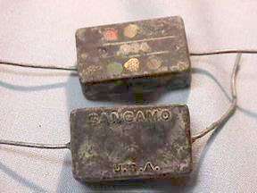 10 Vintage Sangamo 3900pF 500V Silver Mica Capacitors  