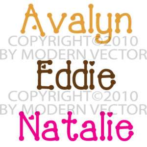 Personalized Girls Boys Name Vinyl Lettering Wall Decal  