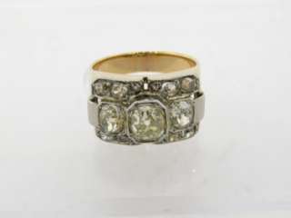 Superb Old Cut 2.75C Diamonds 18k Gold Ring  
