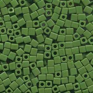  SB4 411 Opaque Grass Green Miyuki Square Seed Beads Tube 