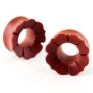  9/16 (14mm) Sawo Wood Lotus Flower ear Plug Gauges   Sold 