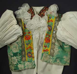 CZECH girls folk costume Moravian ethnic kroj embroidered blouse vest 