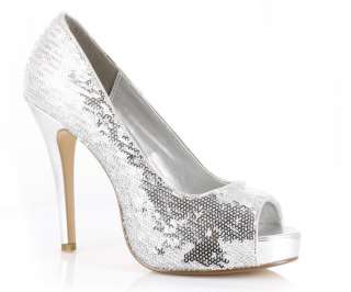   Sequins Platform Peep Toe Pageant Prom Drag Queen Shoes Heels Pumps 10