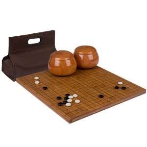   Bamboo Go Game Reversible Board Yunzi Stones Sett Toys & Games