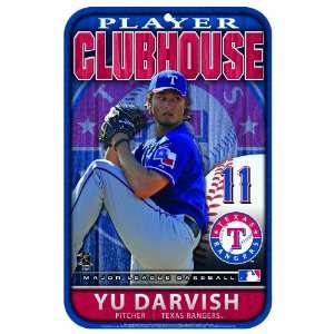  MLB Texas Rangers Darvish 11 by 17 inch Locker Room Sign 