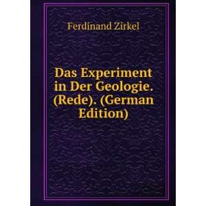  Das Experiment in Der Geologie. (Rede). (German Edition 