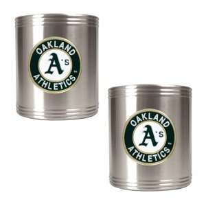  Oakland As 2pc Stainless Steel Can Holder Set  Primary 