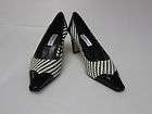 Sacha London Kella White/Black Rabat Pump 6.5 M Shoes