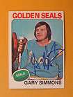 Gary Simmons Autographed Signed 1975 76 Topps Card Gold