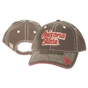  Arizona State Red Devil Stitch Adjustable Hat: Sports 