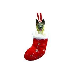  Akita DOG Plush Sparkling Stocking Christmas Tree Ornament 