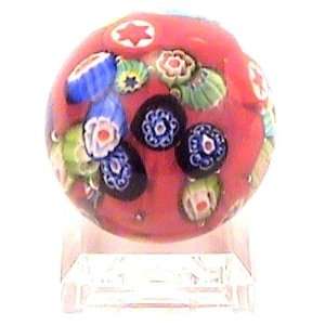 Signed Glass Marble 1 9/16 Inch Diameter By Jacob  Kitchen 