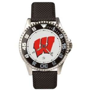 Wisconsin Badgers Suntime Competitor Leather Mens NCAA Watch:  