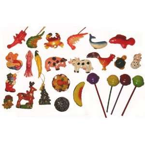   Made Decorative Colorful Animal and Food Fridge Magnets 1.25 3.5h