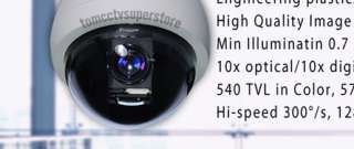 570TVL CCTV Indoor 100X Zoom Mini PTZ Camera w/ color  
