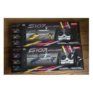  2012 Syma s107G RC helicopter 2 Combo Set Blue and Yellow 