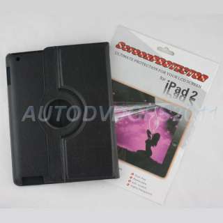   Case Cover 360° Rotating + Screen Protector + pen for iPad 2  