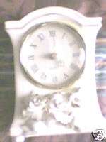 Avon Porcelain Collectible Antique Winter Rose Clock  