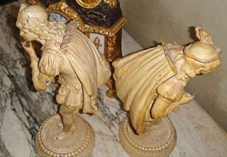 ORNATE DETAILED PAIR MUSICAL FIGURES GREAT 4 LAMPS  