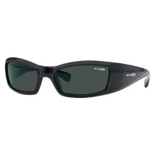  Arnette Rage 4025 Sunglasses Shiny Black w/grey green 