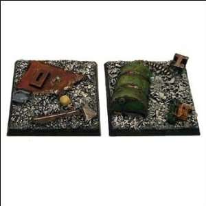  Epicast Urban Rubble Square Bases (2) 40mm Toys & Games