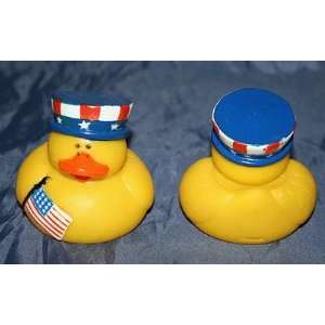  Patriotic USA Miniature Rubber Duck: Toys & Games