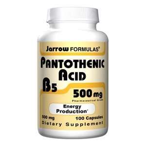  Jarrow Formulas Pantothenic Acid, 500 mg Size 100 
