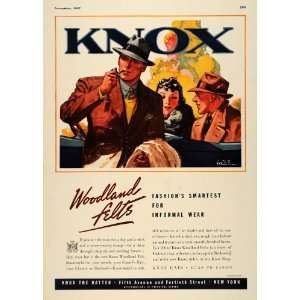  1937 Ad Jay Hyde Barnum Illustration Knox Hats Felts 