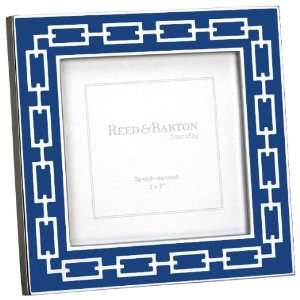  Reed & Barton Silver Link 3 Inch by 3 Inch Frame, Navy 