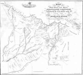 New York SUSQUEHANNA AND DELAWARE RIVERS. Old Map.1849  