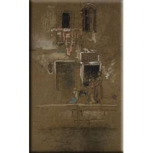 Note in Pink and Brown 10x16 Streched Canvas Art by Whistler, James 