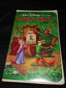 Disney VHS Black Diamond Robin Hood Classic Movie V1189 717951189035 