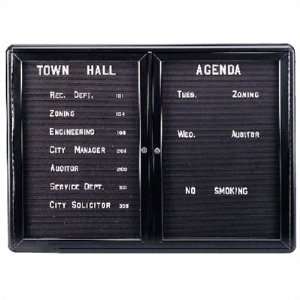   Ovation Radius Changeable Letterboard with Two Hinged Doors Office