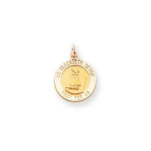  14k Saint Elizabeth Seton Medal Charm West Coast Jewelry 