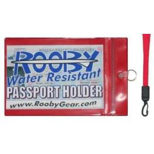  Red Water Resistant Passport Holder with Lanyard Sports 