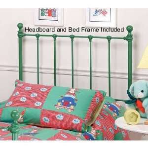  Hillsdale Molly Green Metal Headboard With Frame   Twin 