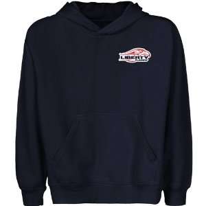  Liberty Flames Youth Navy Blue Logo Applique Pullover 