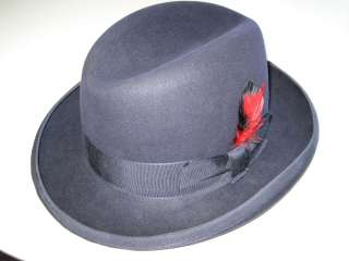 Homburg Hat FUR FELT   Fedora Derby Bowler   Broadway Hats by Caliqo 