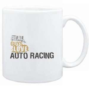  Mug White  Real guys love Auto Racing  Sports Sports 