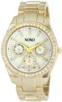     XOXO Womens XO5302A Rhinestone Accent Gold Tone Bracelet Watch