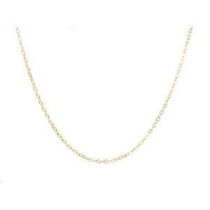  14k Yellow Gold Oval Rolo Chain Necklace, 18 Jewelry